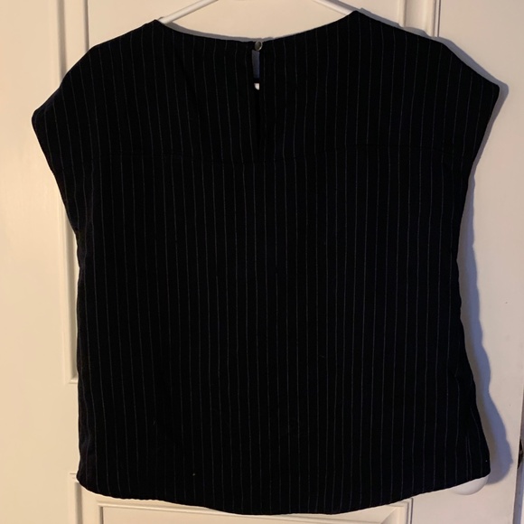 PLST pinstripe blouse Japanese Brand - Picture 3 of 4